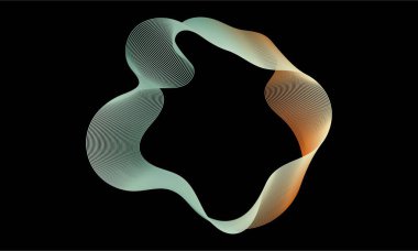 Cadılar Bayramı renk paletinin soyut teknolojisi. Fütürist dalgalar, ses dalgaları ve ses dalgaları. Dijital arka planlar, posterler ve modern teknoloji tasarımları için mükemmel..