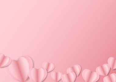 Mutlu kadınların, annelerin, sevgililer gününün, pembe arka planda doğum günü tebrik kartı tasarımının vektör sembolleri..