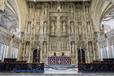 Winchester, Hampshire/Uk - 6 Mart: Winchester Cathedr yılında Altar