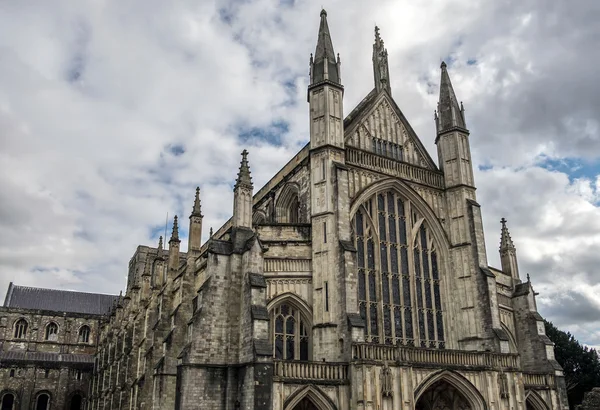 Winchester, Hampshire/Uk - 6 maart: Buitenaanzicht van Winchester — Stockfoto