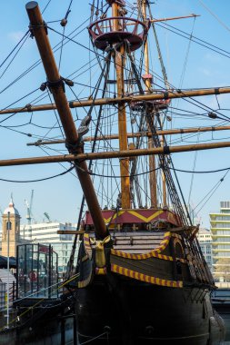 LONDON - MAR 13 : The Golden Hind in London on Mar 13, 2016. clipart