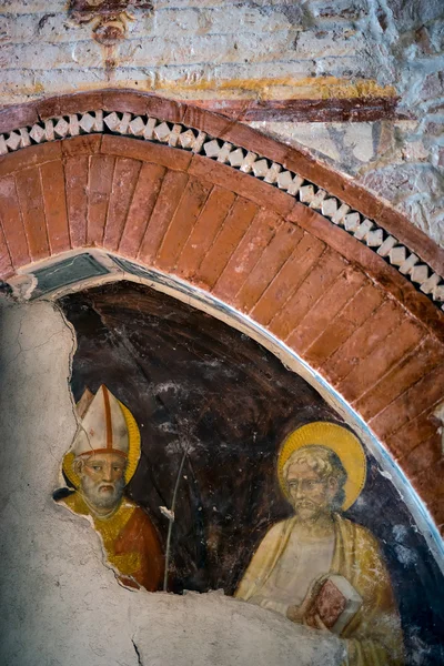 Verona, italien - 24. märz: antikes fresko in der kathedrale von verona — Stockfoto