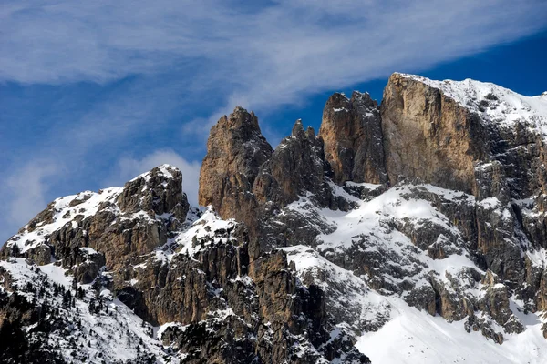 Góry w dolinie di Fassa — Zdjęcie stockowe