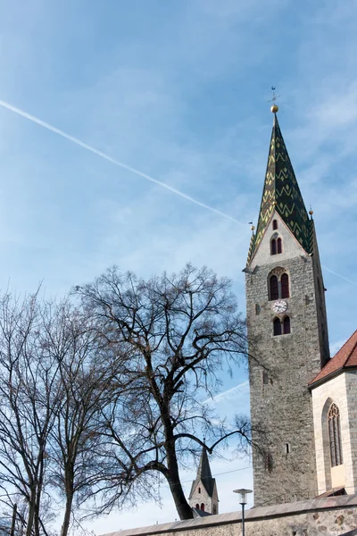 VILLANDERS, SOUTH TYROL / ITALY - March 27: Belfry of the Parish — стоковое фото