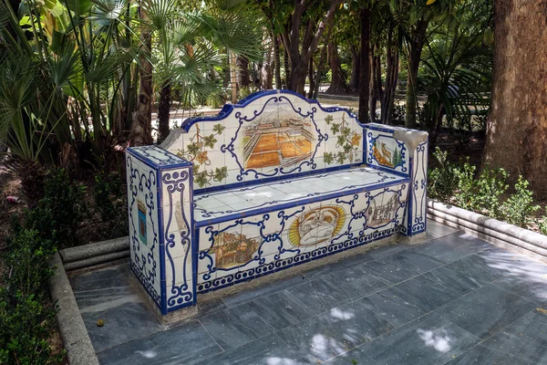 MARBELLA, ANDALUCIA / SPAIN - MAY 23: Decorative Tiled Bench in M — стоковое фото