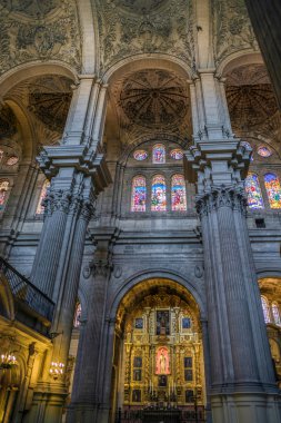Malaga, Endülüs/İspanya - 25 Mayıs : Cathedra'nın İç Görünümü