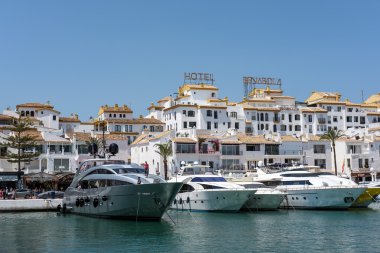 PUERTO BANUS ANDALUCIA/SPAIN - MAY 26 : View of Luxury Yachts in clipart