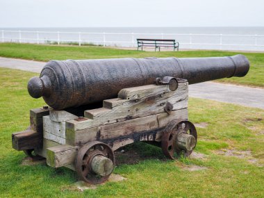 Southwold, Suffolk/Uk - 12 Haziran: Antik Cannon S sergilenen