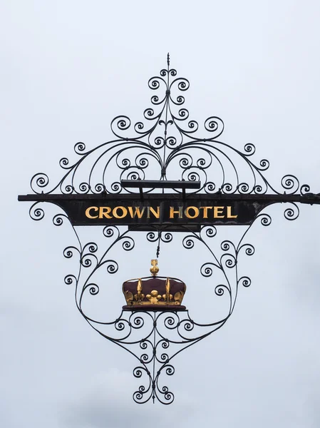 Southwold, Suffolk/Uk - 12 Haziran: Southwold Crown Hotel Sign 