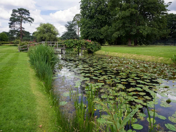 Hever, Kent/Uk - 28 czerwca: Lilie wodne Hever zamku w Hever — Zdjęcie stockowe