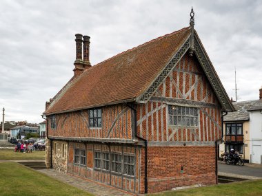 Aldeburgh, Suffolk/Uk - 31 Temmuz: Aldeburgh Moot Hall Timber Fra