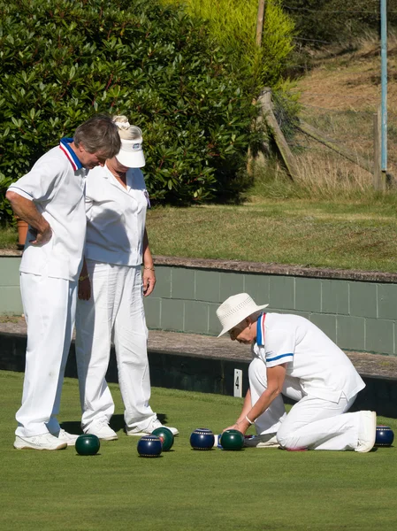 Isle of thorns, Sussex/UK-september 11: Lawn Bowls match bij I — Stockfoto