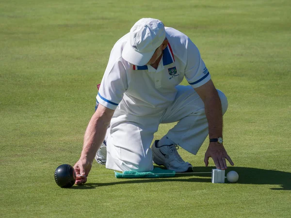 Isle of Thorns, Sussex/UK-september 11: Lawn skålar match på Stockbild