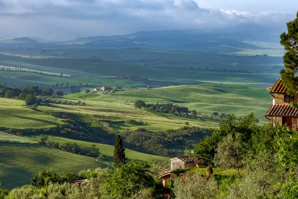 Val Orcia Tuscany Italy May View Val Orcia Tuscany Italy — стокове фото