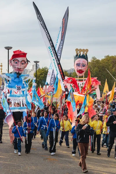 Londra Novembre Grandi Manichini Burattini Lord Mayor Show Londra Novembre — Foto Stock