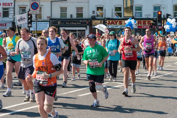 London April Runners London Marathon London April 2005 Unidentified People — Stock Photo, Image