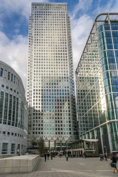 London February Contemporary Buildings Docklands London February 2005 Unidentified People — Stock Photo, Image