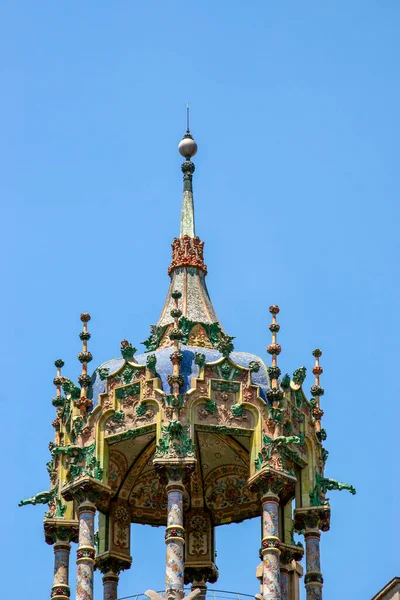 Barcelone Espagne Europe Juin Gros Plan Sur Rotonda Cupola Barcelone — Photo