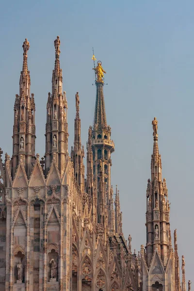 Milan Italy Europe Şubat 2008 Milano Daki Duomo Siluetinin Ayrıntıları — Stok fotoğraf