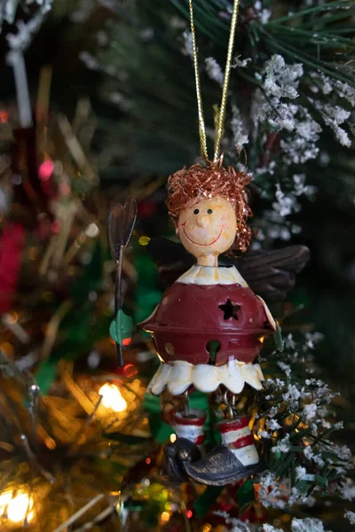 Oriente Grinstead West Sussex Reino Unido Dezembro Decoração Árvore Natal — Fotografia de Stock