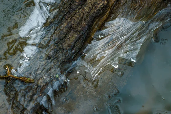 イースト グラントの排水路の氷 — ストック写真