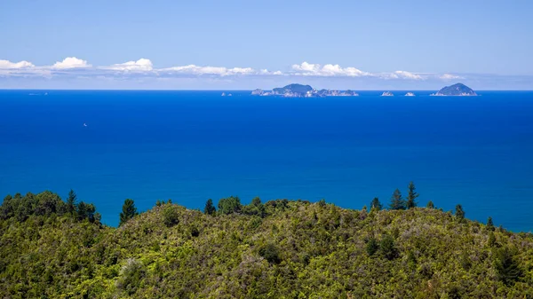Ostrovy Mimo Cosat Nového Zélandu Poblíž Hahei — Stock fotografie
