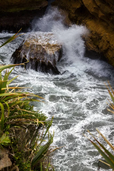 Rocce Del Pancake Vicino Punakaiki Nuova Zelanda — Foto Stock