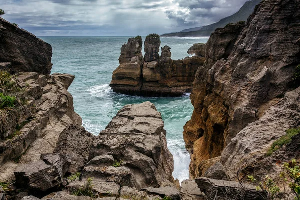 Die Wilde Küste Von Punakaiki Neuseeland — Stockfoto