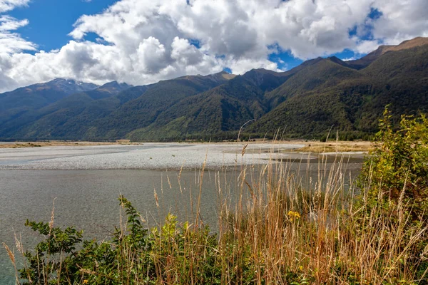 Una Vista Panorámica Del Río Jacob Verano Nueva Zelanda — Foto de Stock