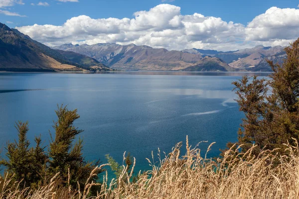 Vista Panorámica Del Lago Wanaka Nueva Zelanda — Foto de Stock