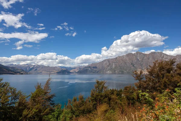 Yeni Zelanda Daki Hawea Gölü Manzarası — Stok fotoğraf