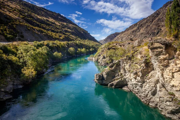 Antigua Zona Minera Oro Ripponvale Junto Río Kawarau Nueva Zelanda — Foto de Stock