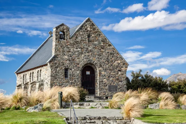 Lake Tekapo Mackenzie Region New Zealand February Church Good Shepherd — ストック写真