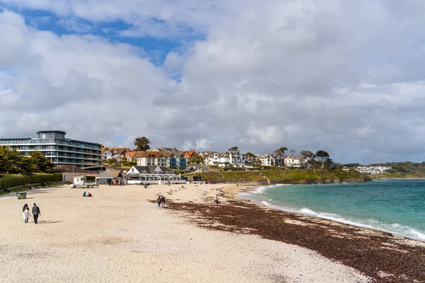 Gyllyngvase Beach Falmouth Cornwall Storbritannien Maj Utsikt Över Gyllyngvase Beach — Stockfoto