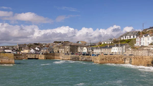 Porthleven Cornwall Maj Utsikt Över Staden Och Hamnen Porthleven Cornwall — Stockfoto