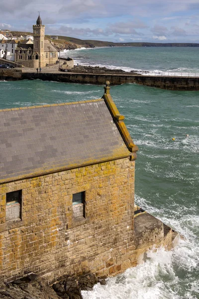 Porthleven Cornwall Mayıs 2021 Tarihinde Porthleven Cornwall Daki Eski Filika — Stok fotoğraf