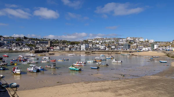 Ives Cornwall Storbritannien Maj Utsikt Över Båtar Vid Ives Cornwall — Stockfoto