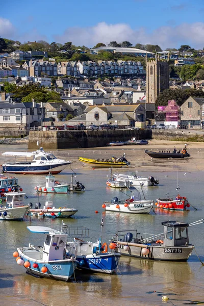 Ives Cornwall May View Boats Ives Cornwall May 2021 — 图库照片