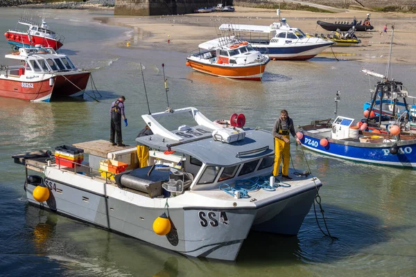 Ives Cornwall Mayıs 2021 Bir Balıkçı Teknesinin Görüntüsü Kimliği Belirsiz — Stok fotoğraf