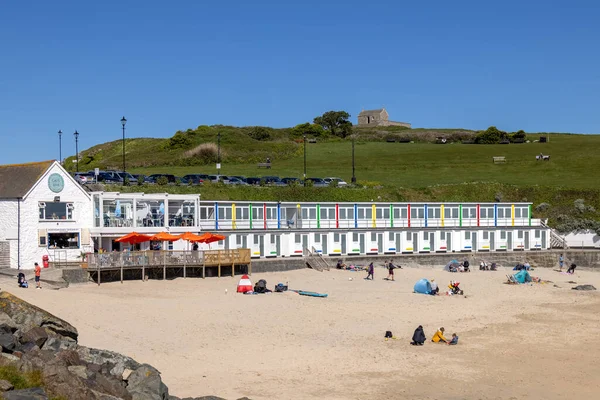 Ives Cornwall Maggio Veduta Della Spiaggia Porthgwidden Ives Cornovaglia Maggio — Foto Stock