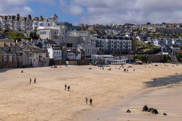 Ives Cornwall May 2021年5月13日にコーンウォールのセント アイヴスでのポルトマービーチの眺め 未確認の人 — ストック写真