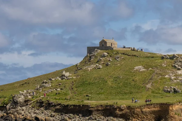 Ives Cornwall Mai Blick Auf Die Antike Kapelle Von Nicholas — Stockfoto