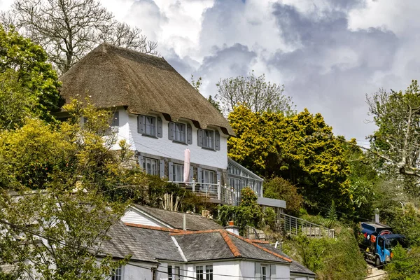 Helston Cornwall May Thatched Cottage Helston Cornwall May 2021 — Stock fotografie