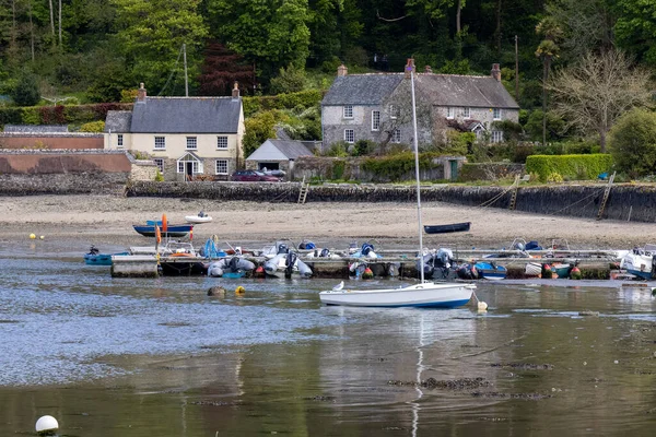 Helford Cornwall Мая Вид Ручья Helford Время Отлива Helston Cornwall — стоковое фото