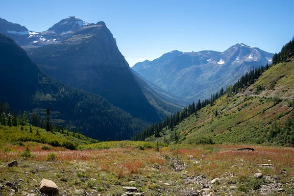 Vue Panoramique Parc National Des Glaciers Dans Montana — Photo