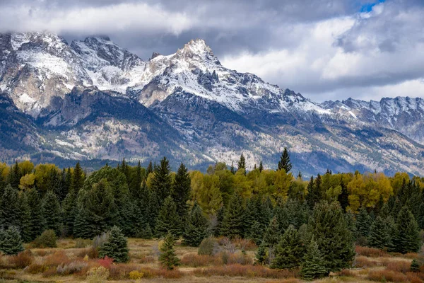 Vista Panorâmica Cordilheira Grand Tetons — Fotografia de Stock