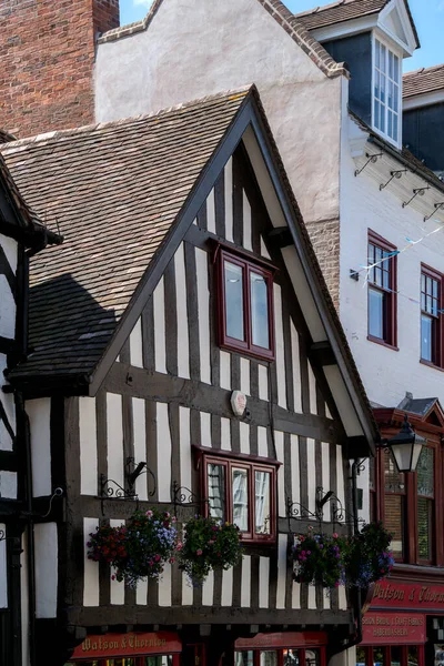 Shrewsbury Shropshire Reino Unido Julho Vista Edifícios Antigos Shrewsbury Shropshire — Fotografia de Stock