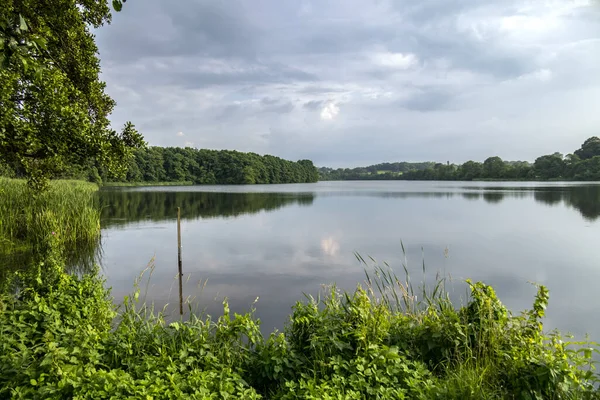 View Hanmer Mere Clwyd Summer Evening — стоковое фото