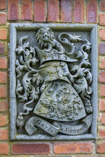 Hanmer Clwyd Wales July Coat Arms Wall Hanmer Wales July — Stock Photo, Image