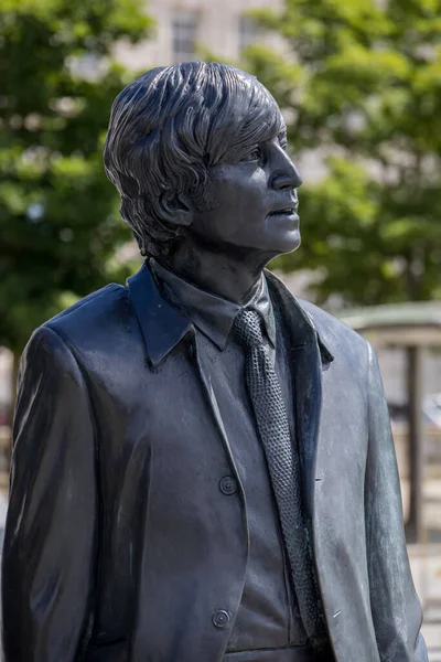 Liverpool Reino Unido Julho Estátua John Lennon Dos Beatles Liverpool — Fotografia de Stock